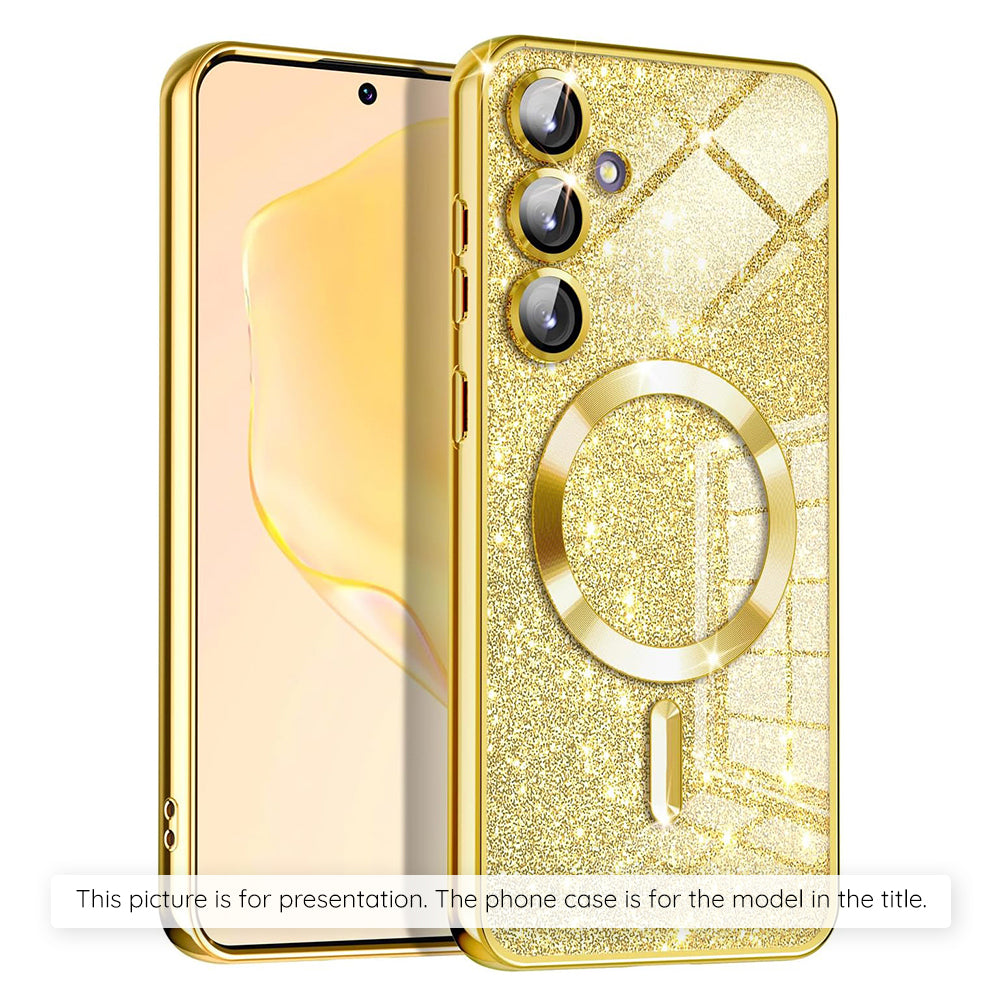 Etui MagSafe dla Apple iPhone 17, Techsuit, Luxury Glitter, Złote