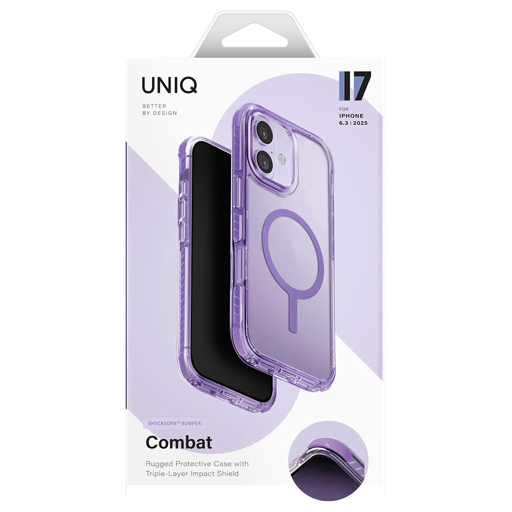 Etui MagSafe dla Apple iPhone 17, UNIQ, Combat MagClick, Fioletowy