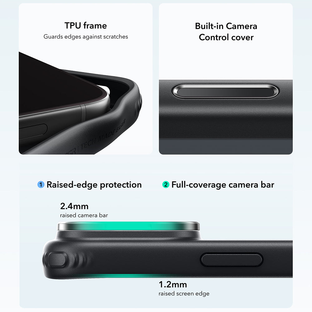 Etui MagSafe do Apple iPhone 18 Pro / 17 Pro, ESR, Classic Hybrid Kickstand, Czarna Przezroczysta