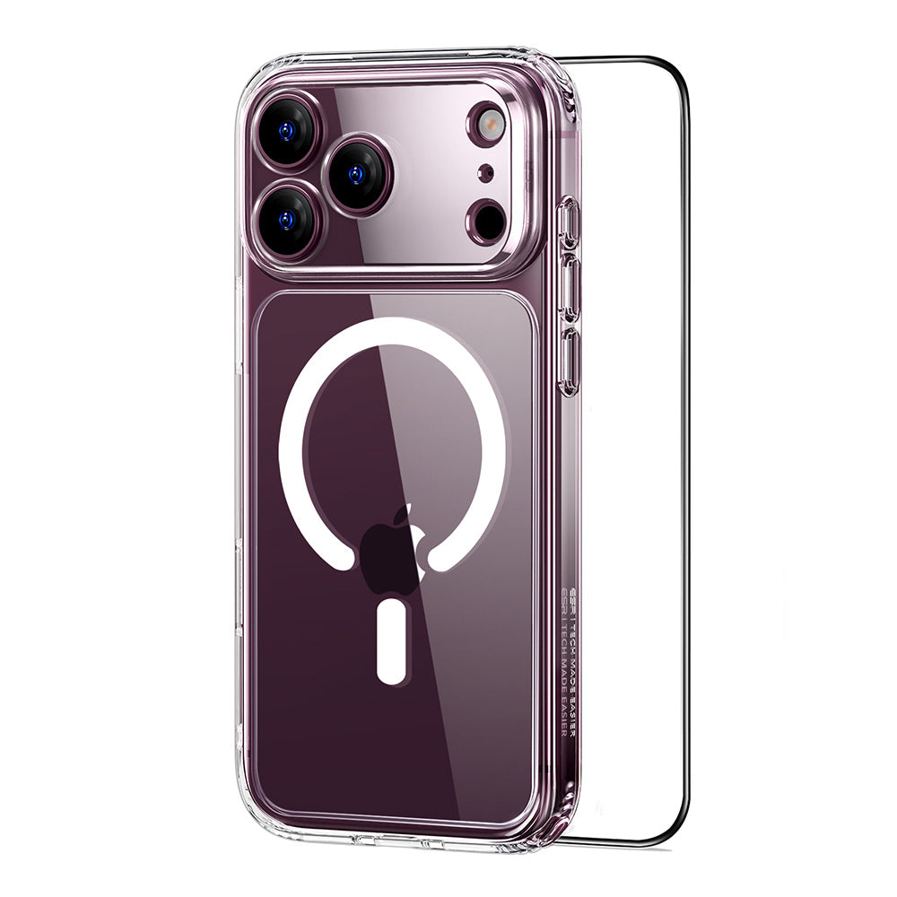 Etui MagSafe do Apple iPhone 18 Pro / 17 Pro, ESR, Classic Hybrid z ochroną ekranu, przezroczyste