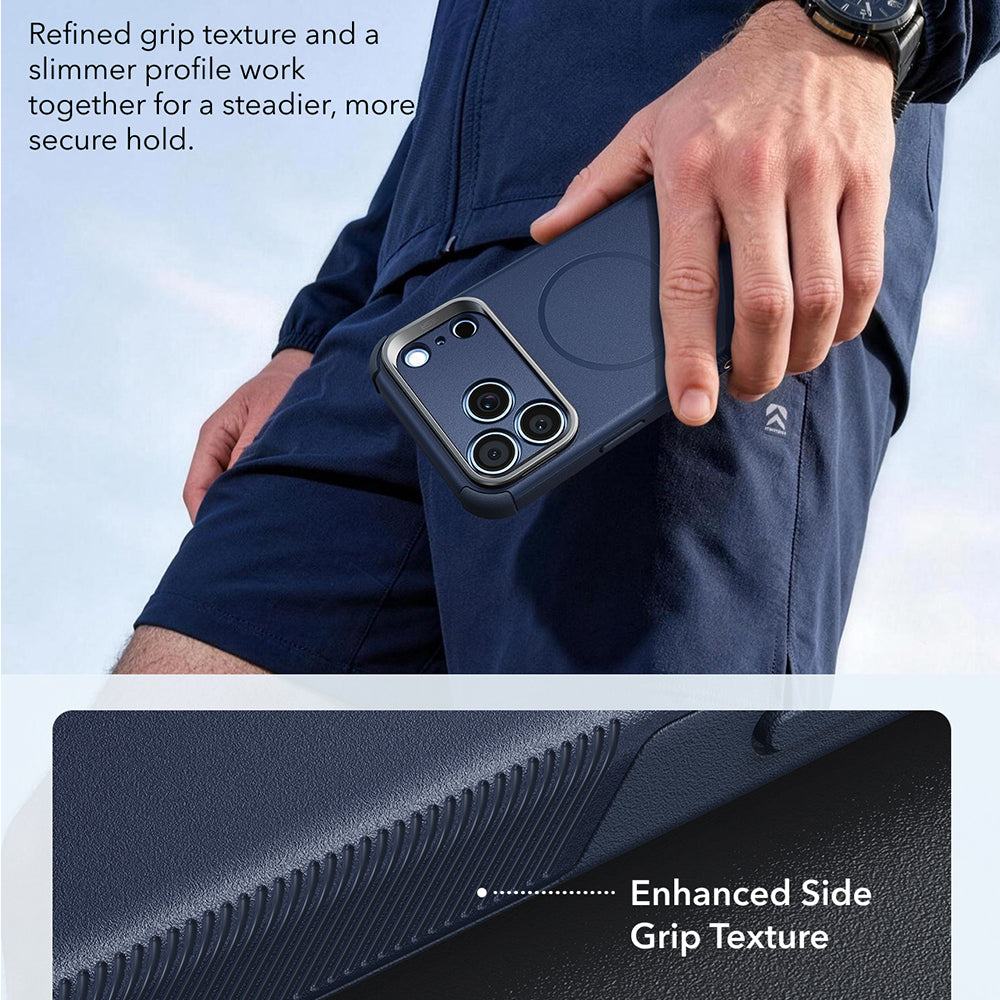 MagSafe Case for Apple iPhone 18 Pro / 17 Pro, ESR, Cyber Armor Kickstand, Blue
