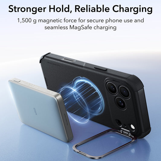 Etui MagSafe do Apple iPhone 18 Pro / 17 Pro, ESR, Cyber Armor Kickstand, czarne