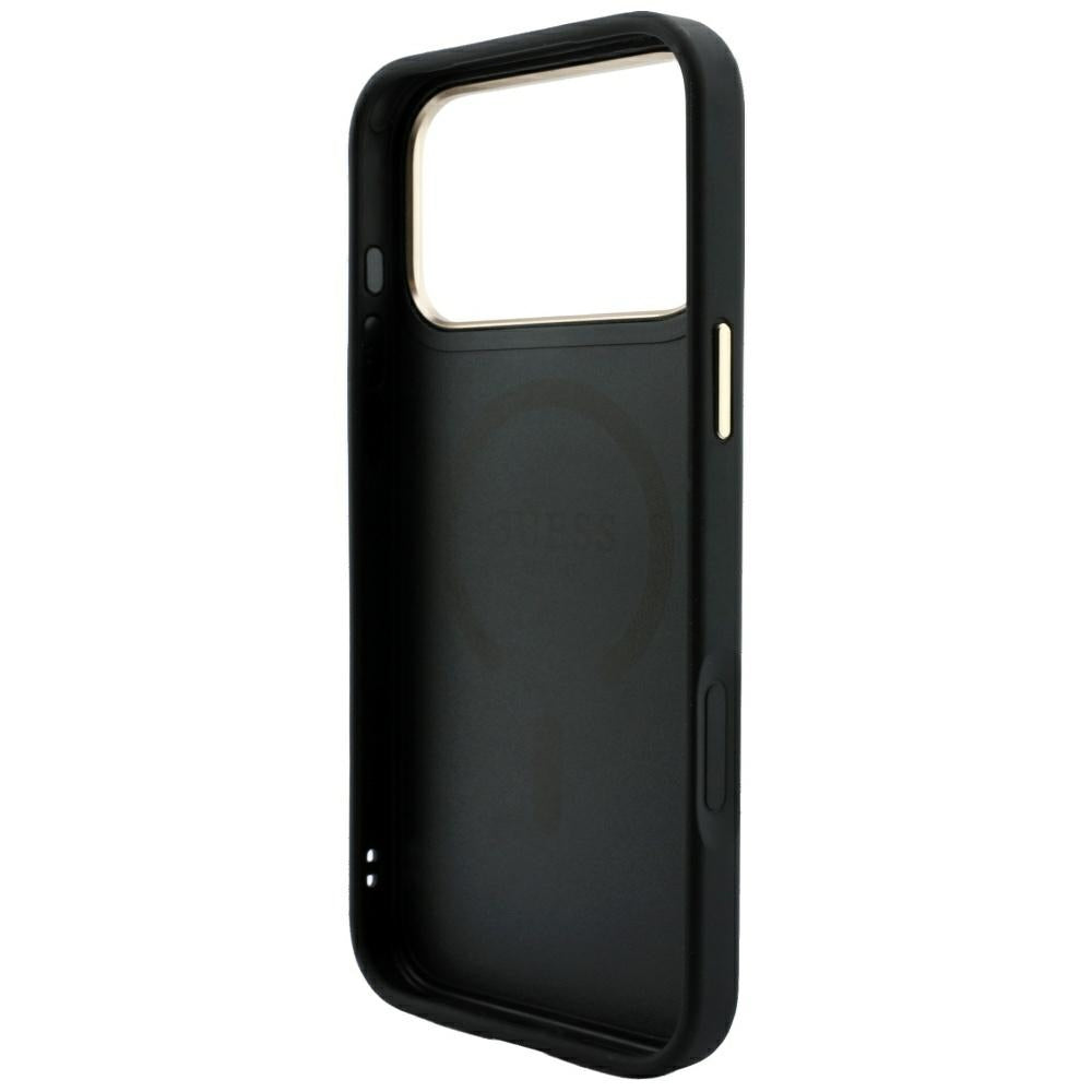 Etui MagSafe do Apple iPhone 18 Pro / 17 Pro, Guess, 4G Embossed Classic, Czarna