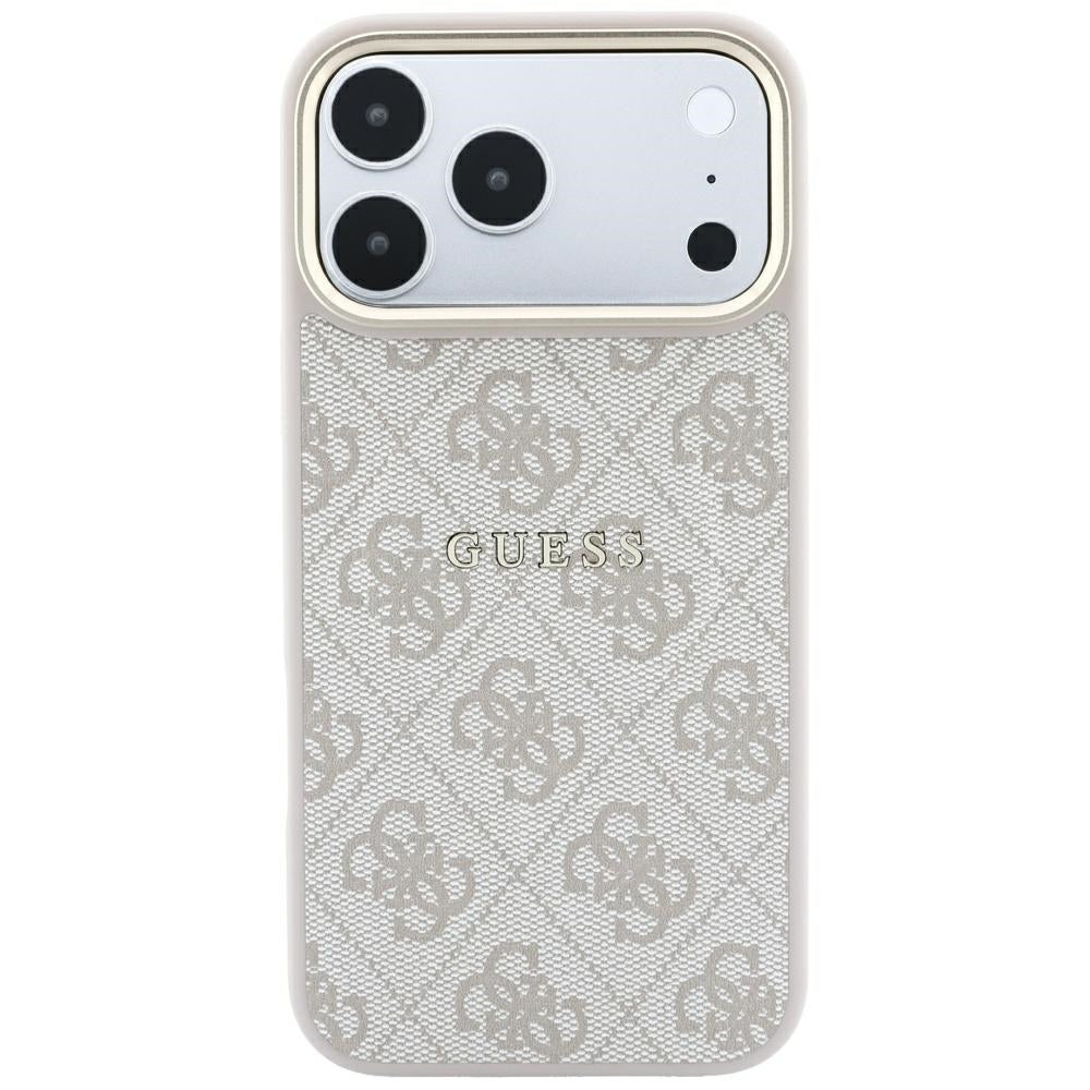 Etui MagSafe do Apple iPhone 18 Pro / 17 Pro, Guess, 4G Embossed Classic, Różowe