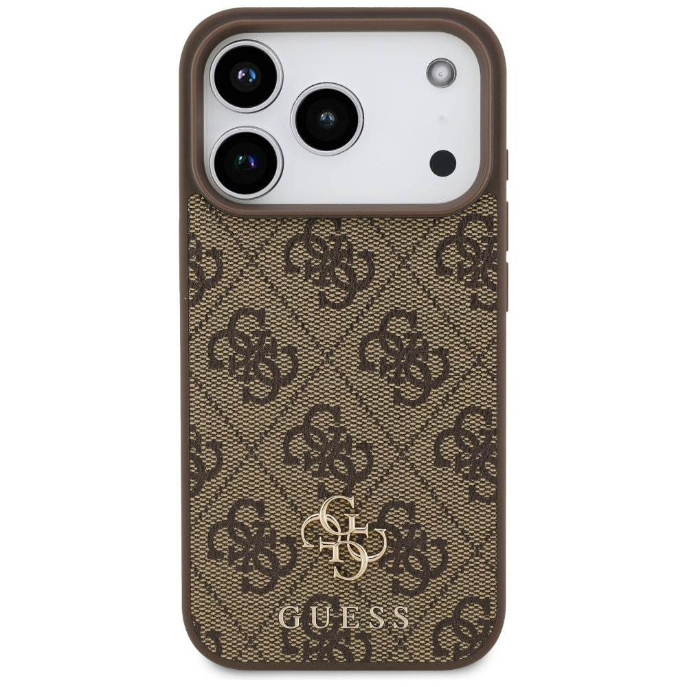 Etui MagSafe do Apple iPhone 18 Pro / 17 Pro, Guess, 4G Small and Classic, Brązowe