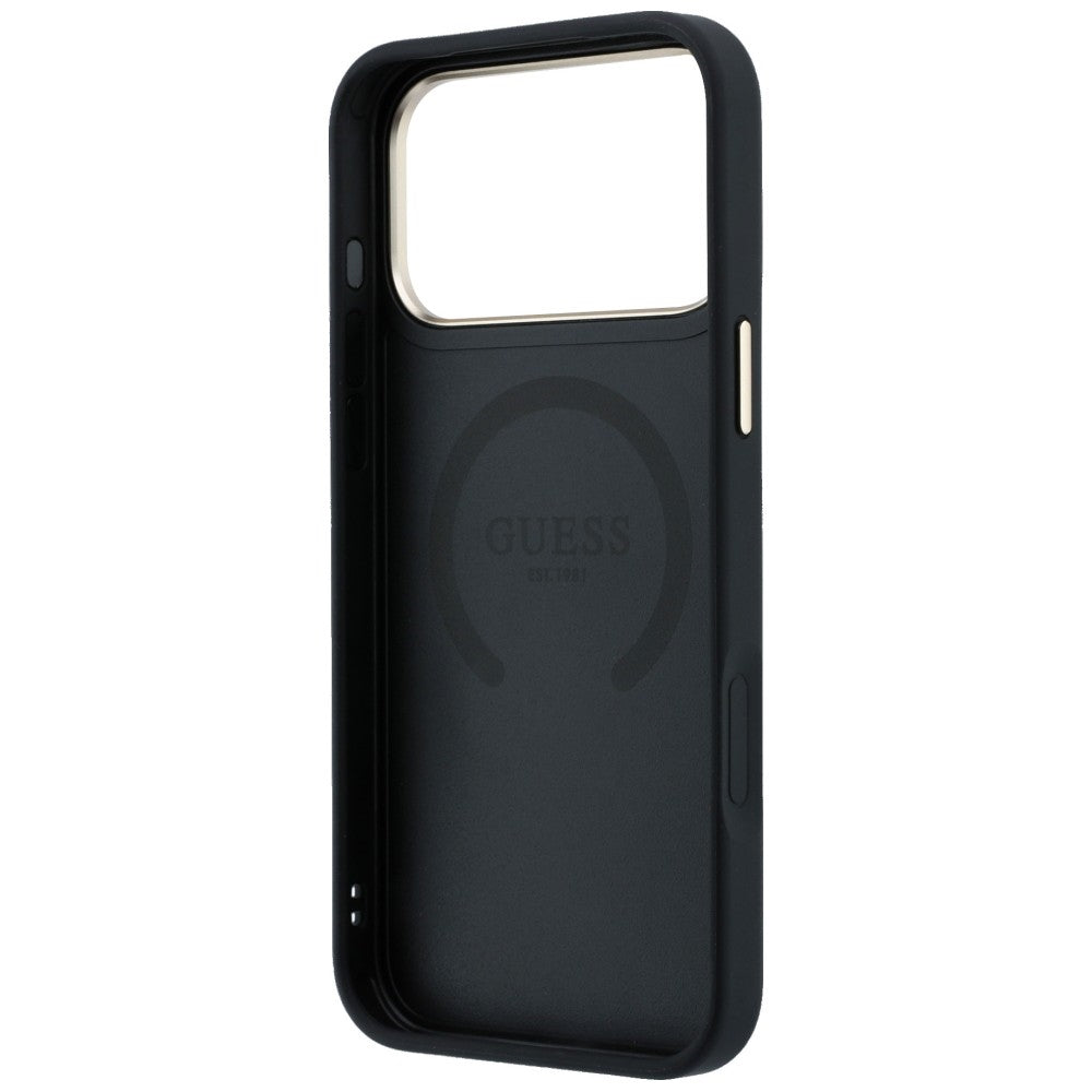 Etui MagSafe do Apple iPhone 18 Pro / 17 Pro, Guess, Peony 4G Small Logo, Czarna
