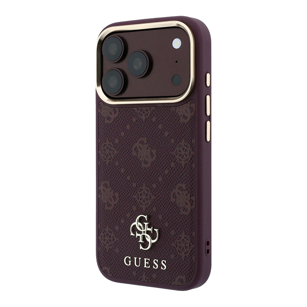 Etui MagSafe do Apple iPhone 18 Pro / 17 Pro, Guess, Peony 4G Small Logo, Wiśniowy