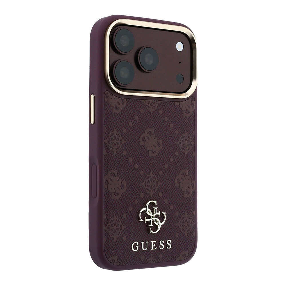 Etui MagSafe do Apple iPhone 18 Pro / 17 Pro, Guess, Peony 4G Small Logo, Wiśniowy