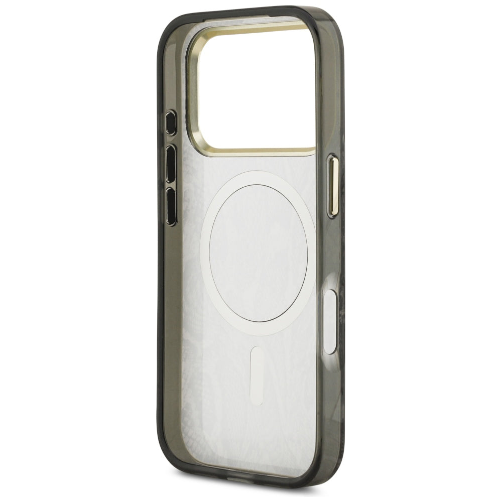 Etui MagSafe do Apple iPhone 18 Pro / 17 Pro, Guess, Wzór Pythona, Czarna