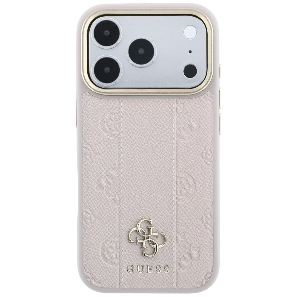 Etui MagSafe do Apple iPhone 18 Pro / 17 Pro, Guess, Stripe Peony 4G, Różowe