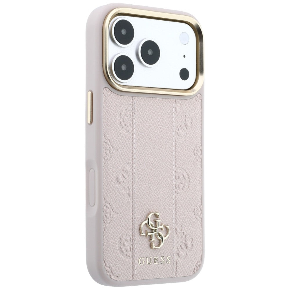 Etui MagSafe do Apple iPhone 18 Pro / 17 Pro, Guess, Stripe Peony 4G, Różowe