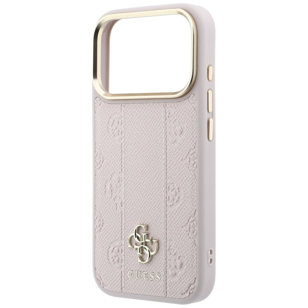 Etui MagSafe do Apple iPhone 18 Pro / 17 Pro, Guess, Stripe Peony 4G, Różowe