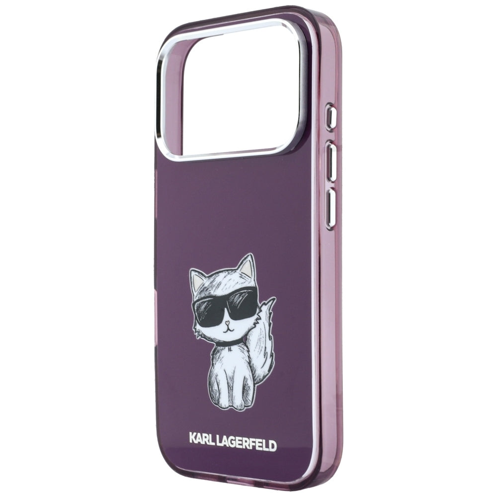 Etui MagSafe do Apple iPhone 18 Pro / 17 Pro, Karl Lagerfeld, HC IML Choupette Body Sketch Print, Wiśniowy