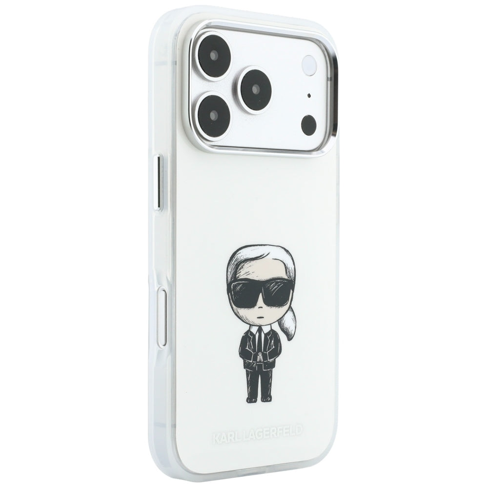 Etui MagSafe do Apple iPhone 18 Pro / 17 Pro, Karl Lagerfeld, HC IML Ikonik Sketch Print, Beżowe
