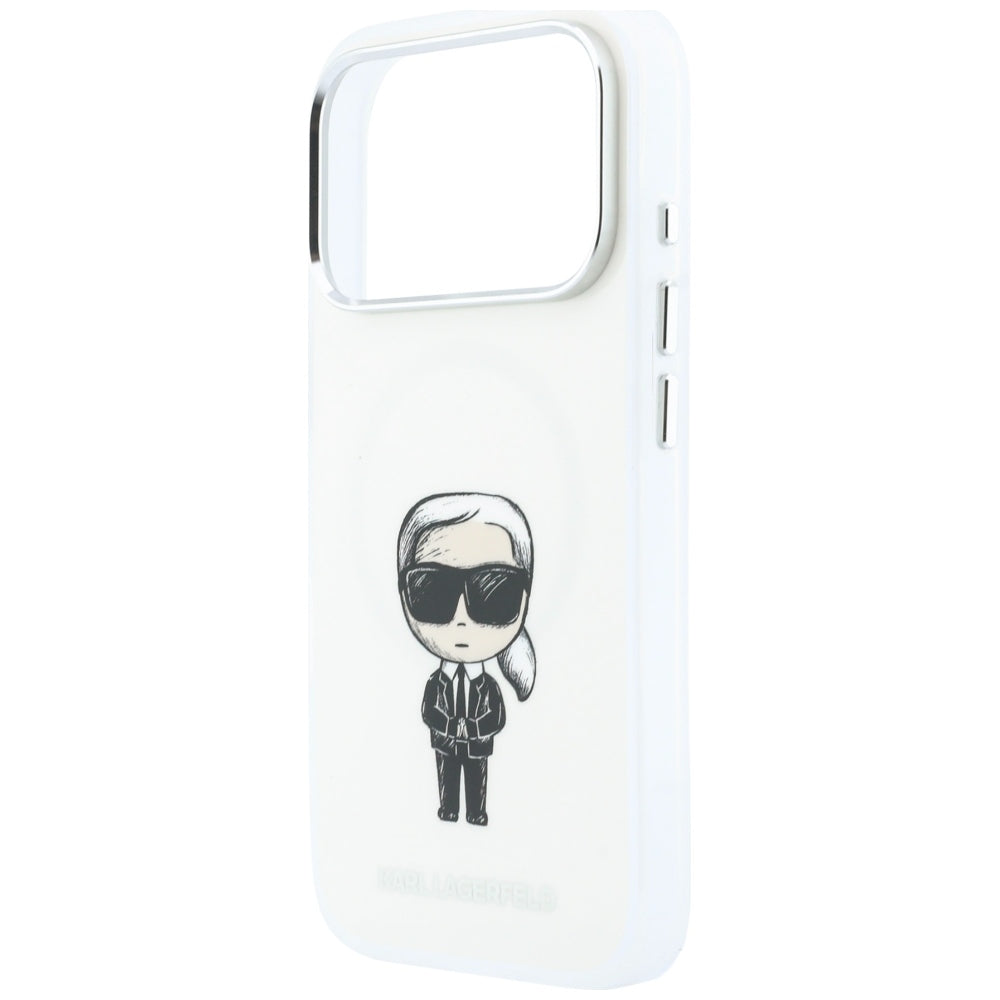 Etui MagSafe do Apple iPhone 18 Pro / 17 Pro, Karl Lagerfeld, HC IML Ikonik Sketch Print, Beżowe