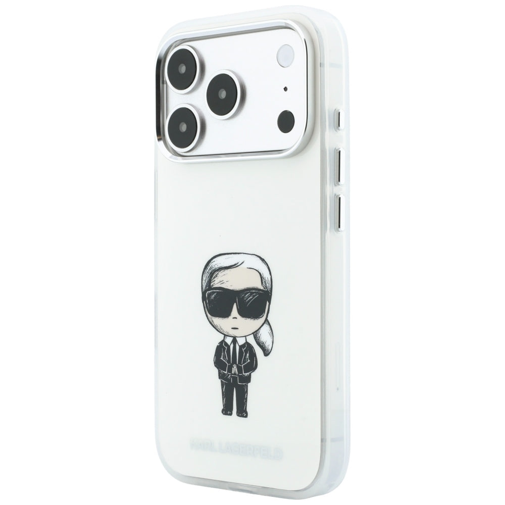 Etui MagSafe do Apple iPhone 18 Pro / 17 Pro, Karl Lagerfeld, HC IML Ikonik Sketch Print, Beżowe