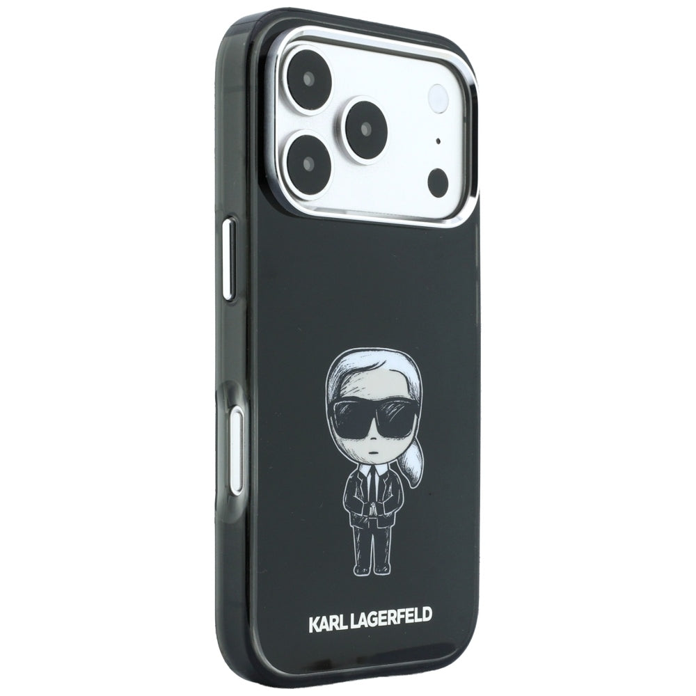 Etui MagSafe do Apple iPhone 18 Pro / 17 Pro, Karl Lagerfeld, HC IML Ikonik Sketch Print, Czarny