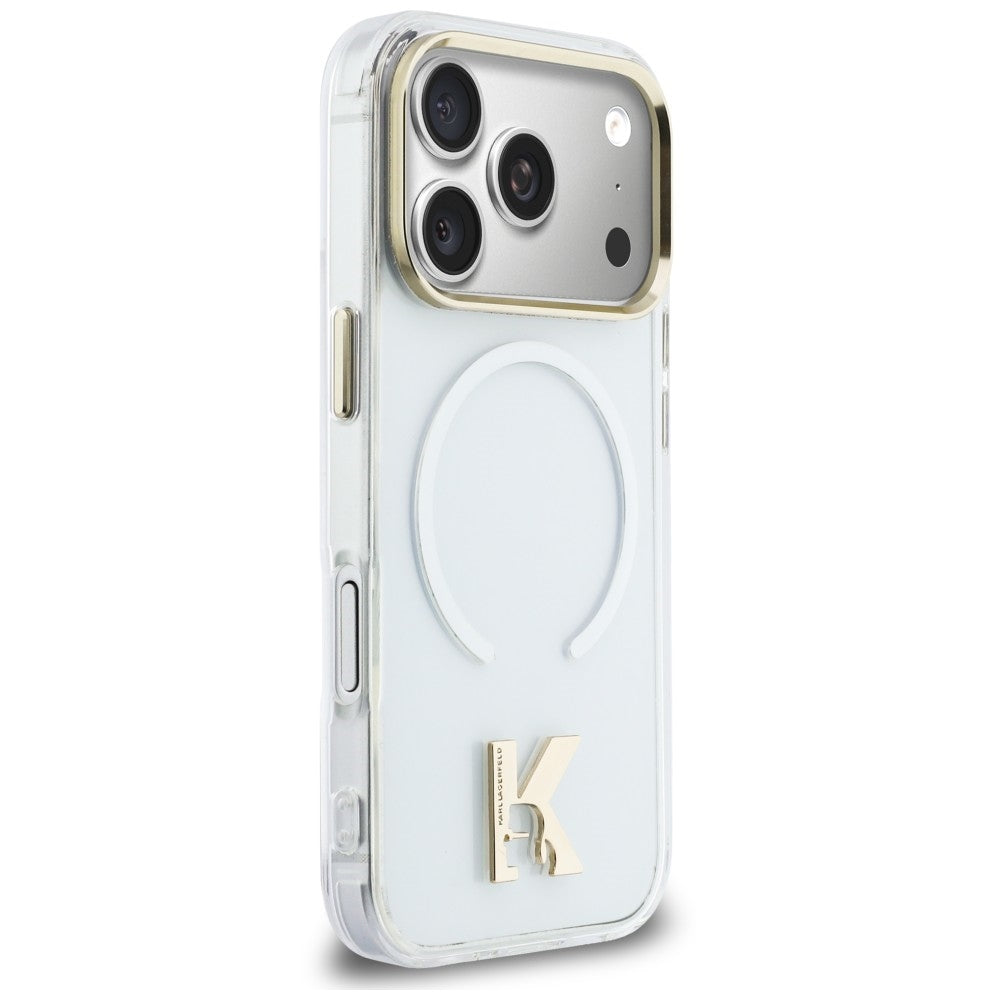 Etui MagSafe do Apple iPhone 18 Pro / 17 Pro, Karl Lagerfeld, IML Karl Head Logo, przezroczyste