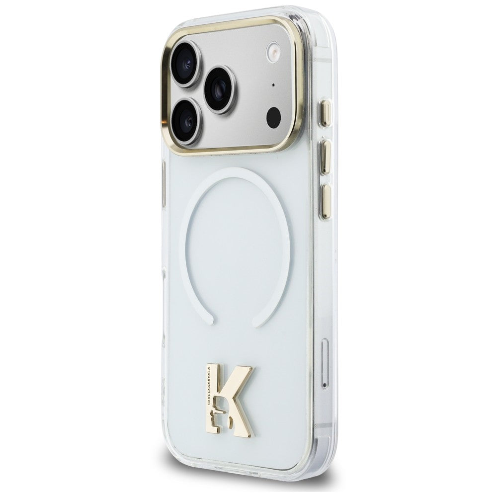 Etui MagSafe do Apple iPhone 18 Pro / 17 Pro, Karl Lagerfeld, IML Karl Head Logo, przezroczyste