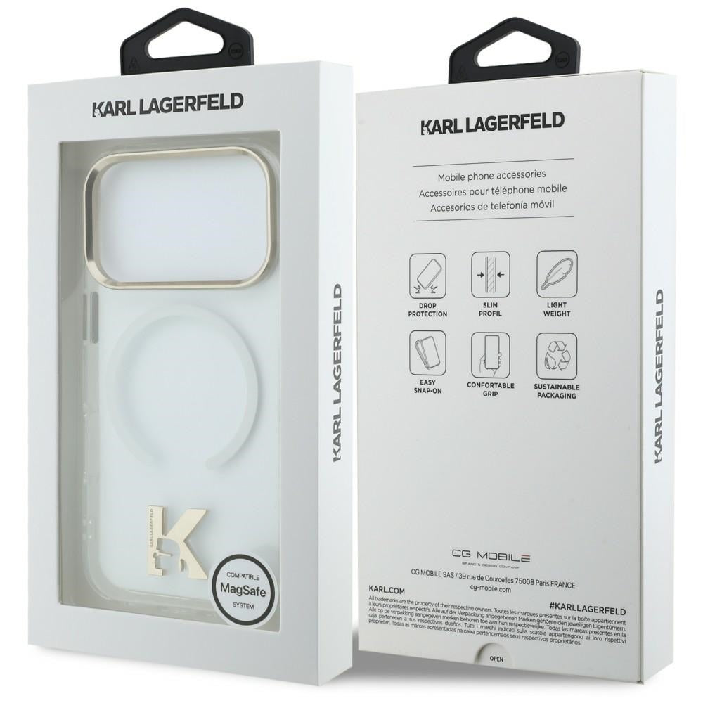 Etui MagSafe do Apple iPhone 18 Pro / 17 Pro, Karl Lagerfeld, IML Karl Head Logo, przezroczyste