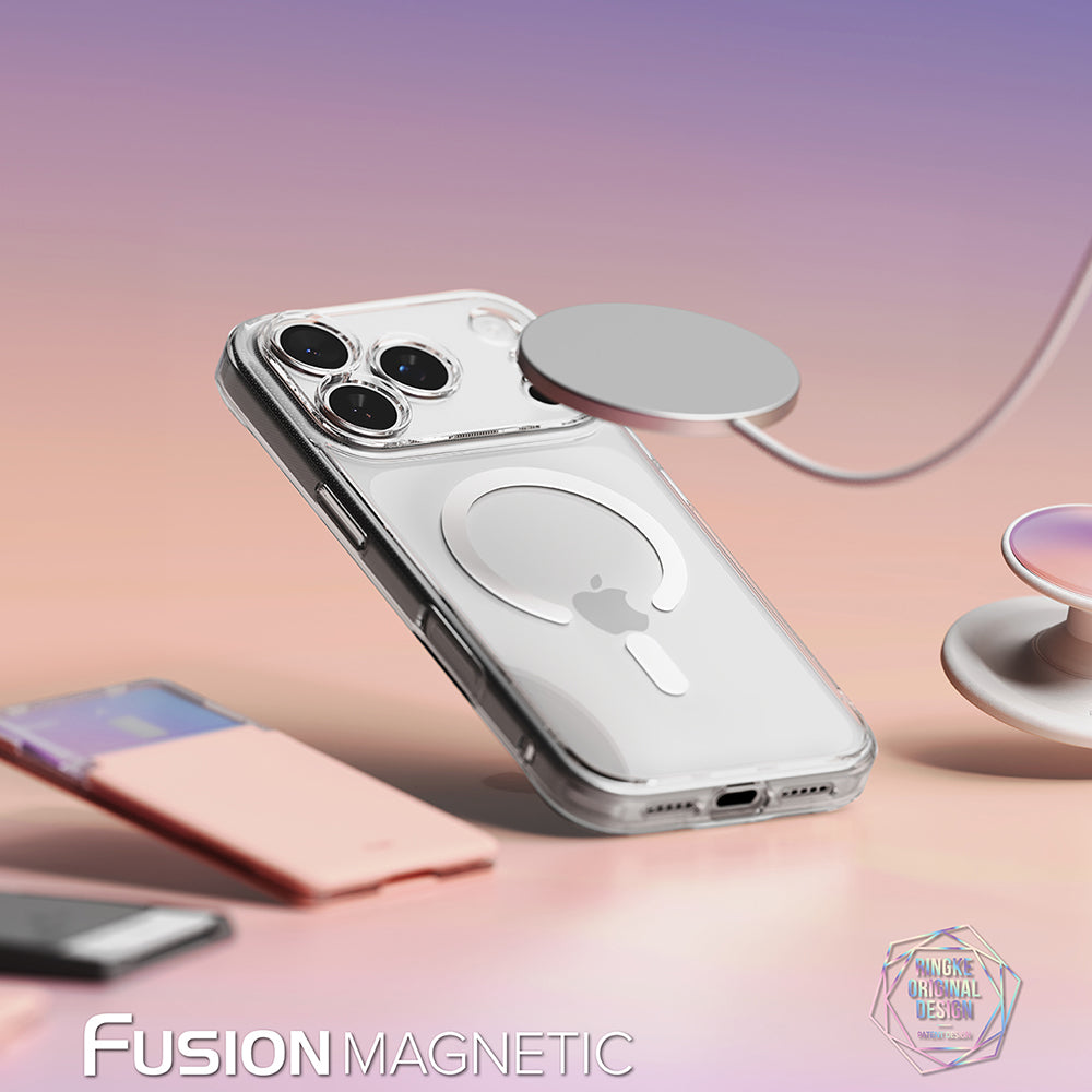Etui MagSafe do Apple iPhone 18 Pro / 17 Pro, Ringke, Fusion, Przezroczyste