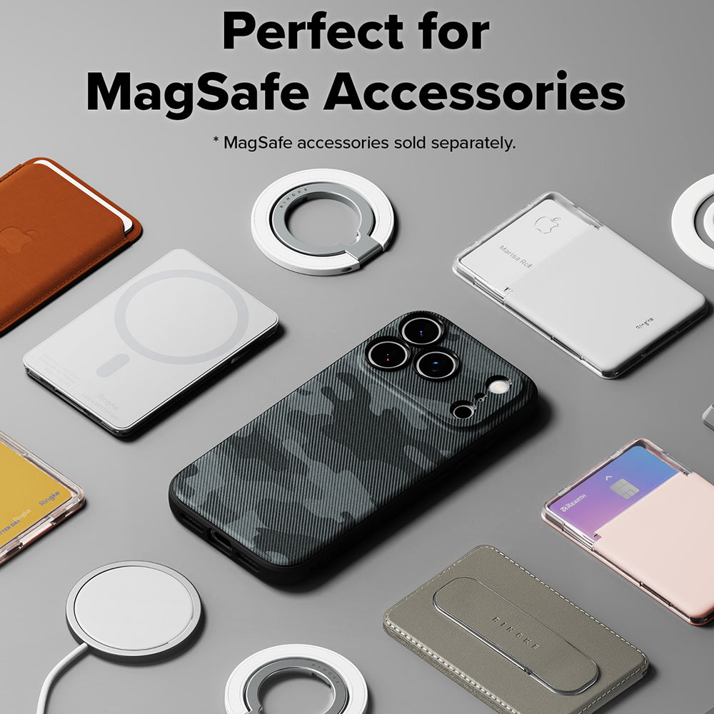 Etui MagSafe do Apple iPhone 18 Pro / 17 Pro, Ringke, Onyx, Kamuflaż