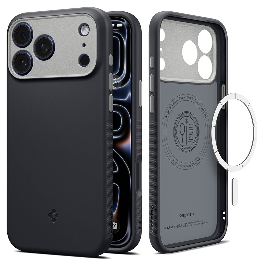 Etui MagSafe do Apple iPhone 18 Pro / 17 Pro, Spigen, Caseology Nano Pop, czarne ACS12177