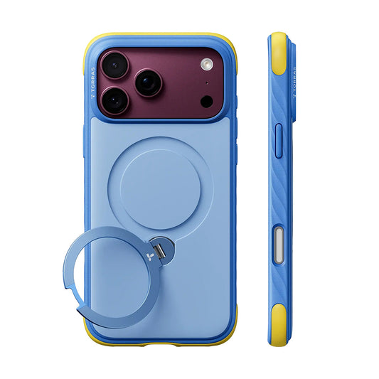 Etui MagSafe do Apple iPhone 18 Pro / 17 Pro, Torras, Ostand Q3 Rugged, Bleu