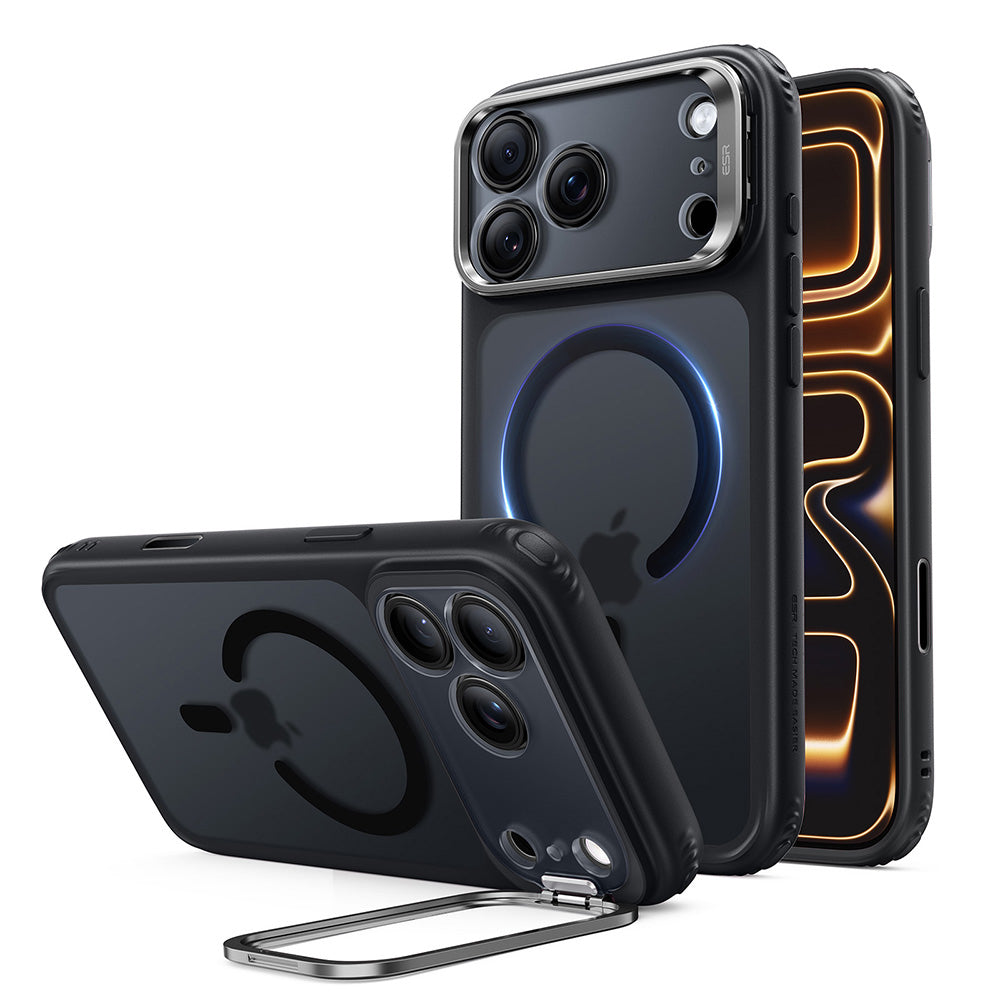 Etui MagSafe do Apple iPhone 18 Pro Max / 17 Pro Max, ESR, Classic Hybrid Kickstand, Czarna Satynowa