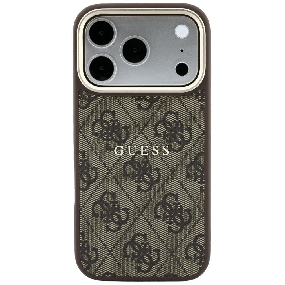 Etui MagSafe do Apple iPhone 18 Pro Max / 17 Pro Max, Guess, 4G Embossed Classic, Brązowe