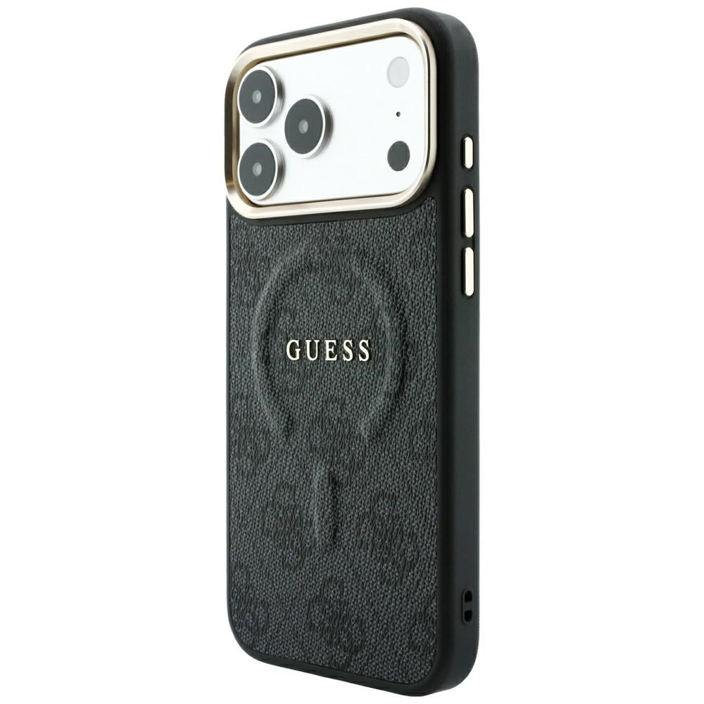 Etui MagSafe do Apple iPhone 18 Pro Max / 17 Pro Max, Guess, 4G Embossed Classic, Czarna