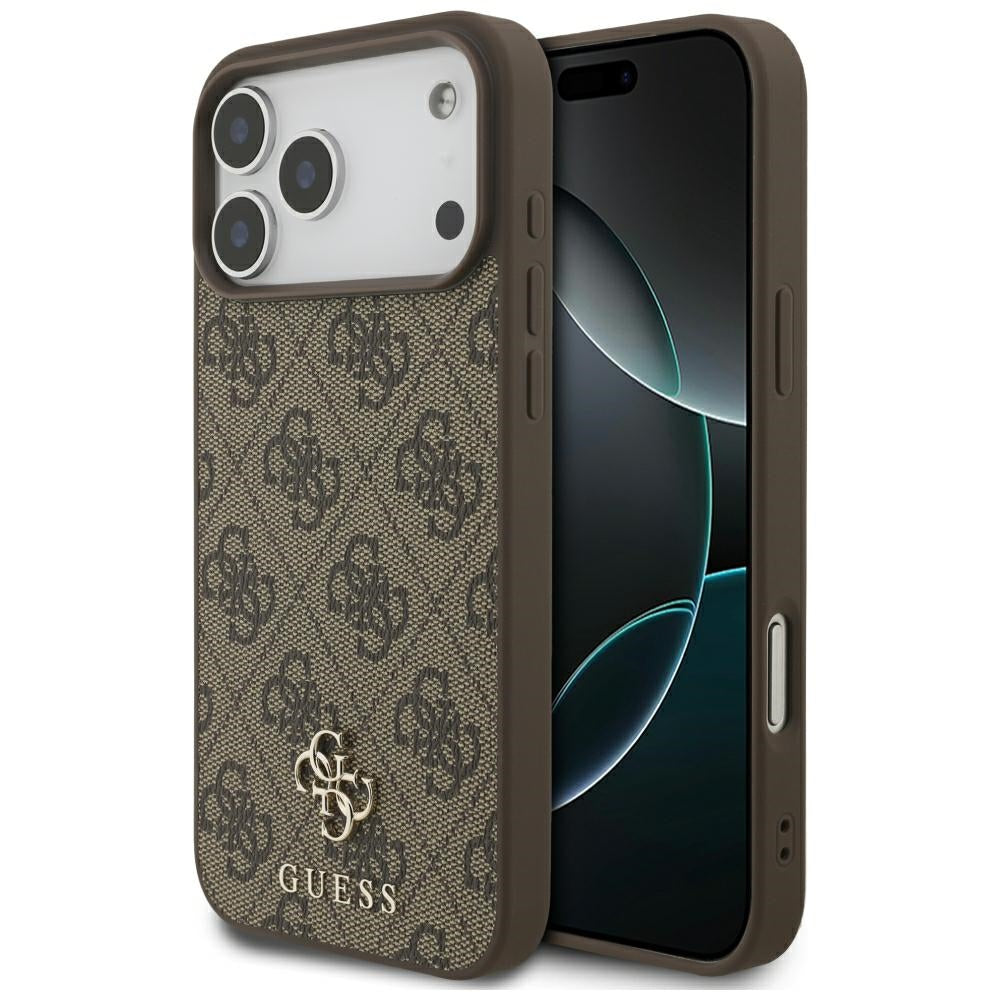 Etui MagSafe do Apple iPhone 18 Pro Max / 17 Pro Max, Guess, 4G Small and Classic, Brązowe