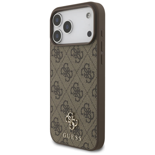 Etui MagSafe do Apple iPhone 18 Pro Max / 17 Pro Max, Guess, 4G Small and Classic, Brązowe