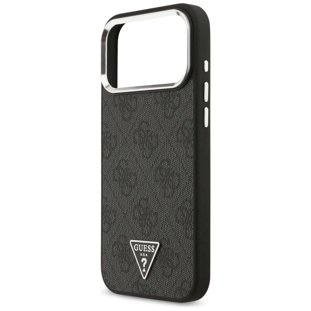 Etui MagSafe do Apple iPhone 18 Pro Max / 17 Pro Max, Guess, 4G Triangle Logo, czarne