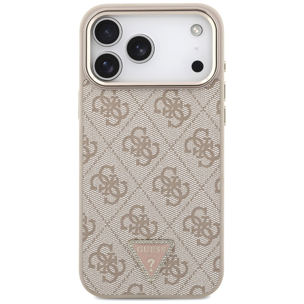 Etui MagSafe do Apple iPhone 18 Pro Max / 17 Pro Max, Guess, 4G Triangle Logo, Różowe