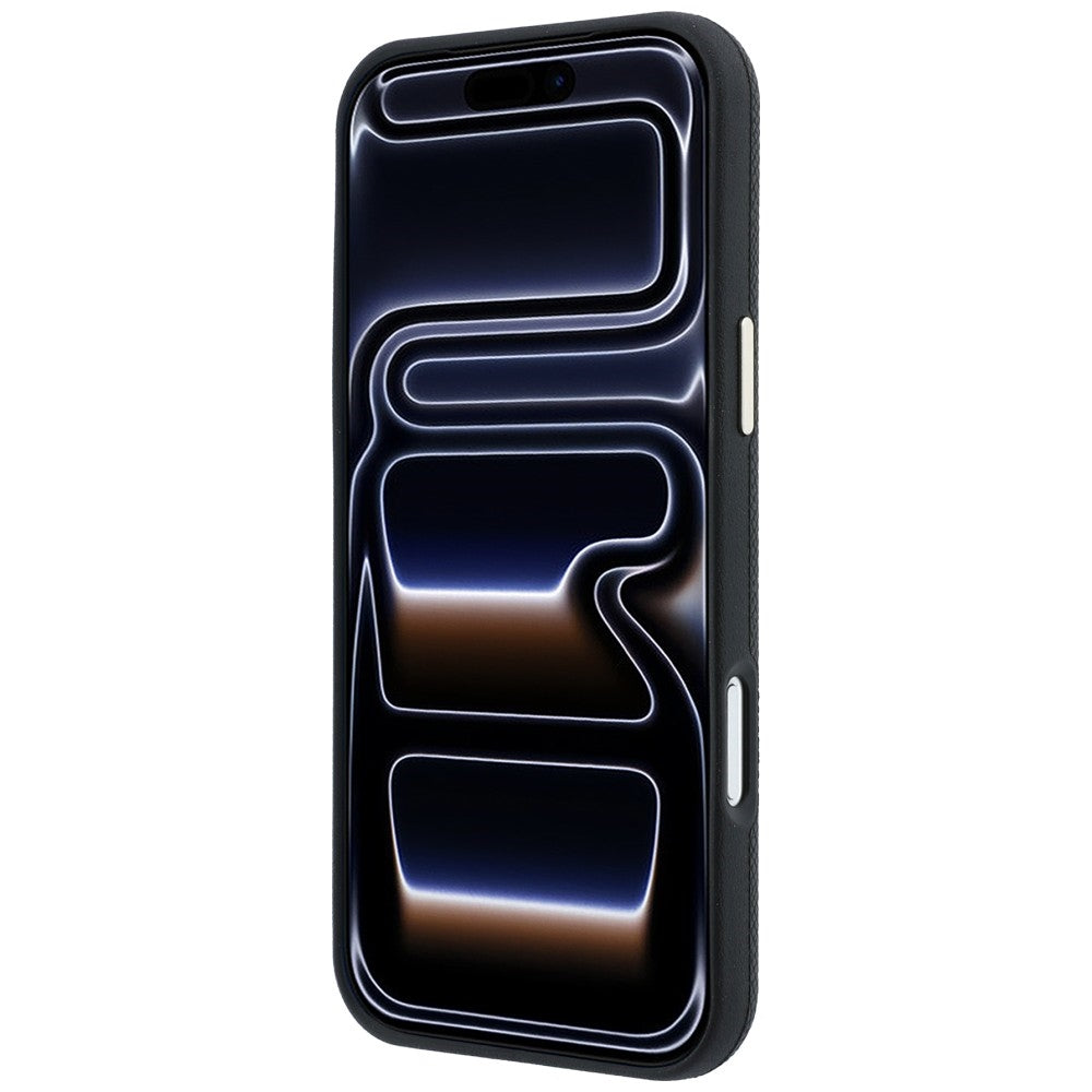 Etui MagSafe do Apple iPhone 18 Pro Max / 17 Pro Max, Guess, z ziarnistym okrągłym logo z kryształkami, czarne