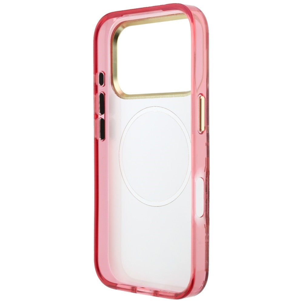 Etui MagSafe do Apple iPhone 18 Pro Max / 17 Pro Max, Guess, IML Glitter Blossom Roses, Wiśniowy