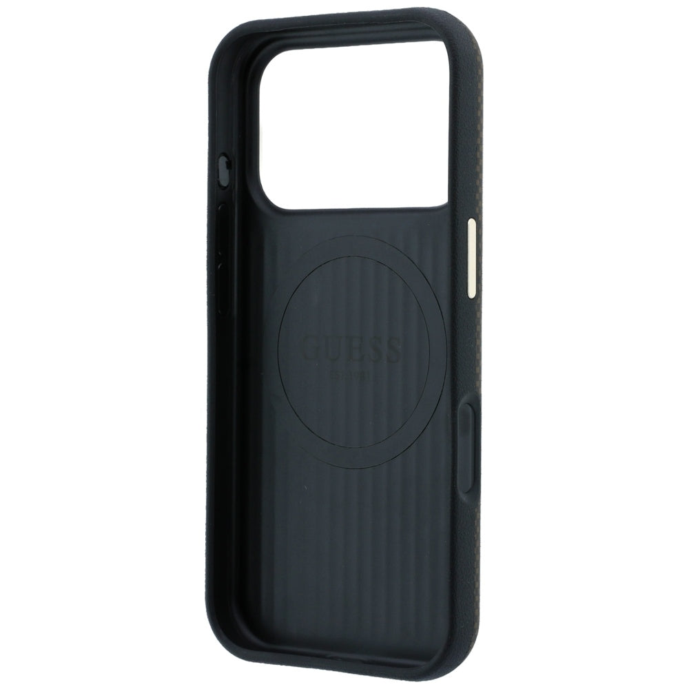 Etui MagSafe do Apple iPhone 18 Pro Max / 17 Pro Max, Guess, Kevlar Triangle Logo, Brązowe