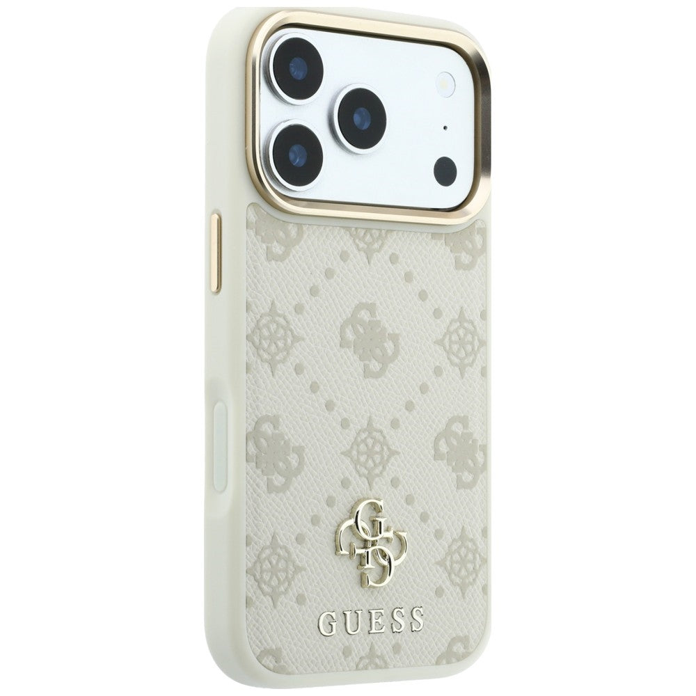 Etui MagSafe do Apple iPhone 18 Pro Max / 17 Pro Max, Guess, Peony 4G Small Logo, Beżowe