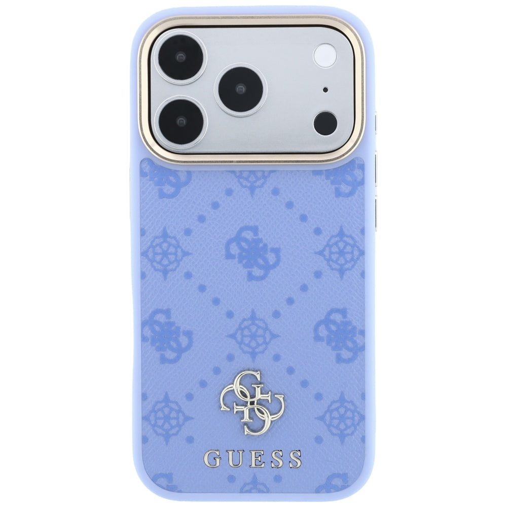Etui MagSafe do Apple iPhone 18 Pro Max / 17 Pro Max, Guess, Peony 4G Small Logo, Bleu