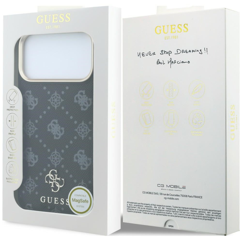 Etui MagSafe do Apple iPhone 18 Pro Max / 17 Pro Max, Guess, Peony 4G Small Logo, Czarna