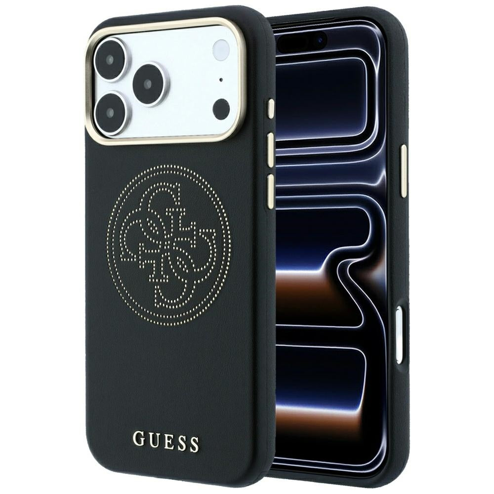 Etui MagSafe do Apple iPhone 18 Pro Max / 17 Pro Max, Guess, Perforated 4G, czarne