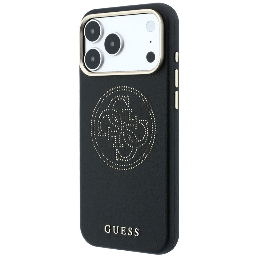 Etui MagSafe do Apple iPhone 18 Pro Max / 17 Pro Max, Guess, Perforated 4G, czarne
