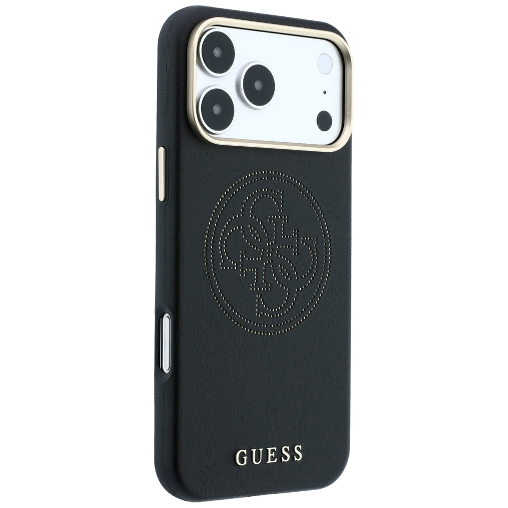 Etui MagSafe do Apple iPhone 18 Pro Max / 17 Pro Max, Guess, Perforated 4G, czarne
