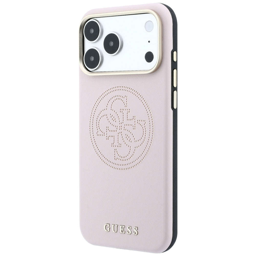 Etui MagSafe do Apple iPhone 18 Pro Max / 17 Pro Max, Guess, Perforated 4G, Różowe