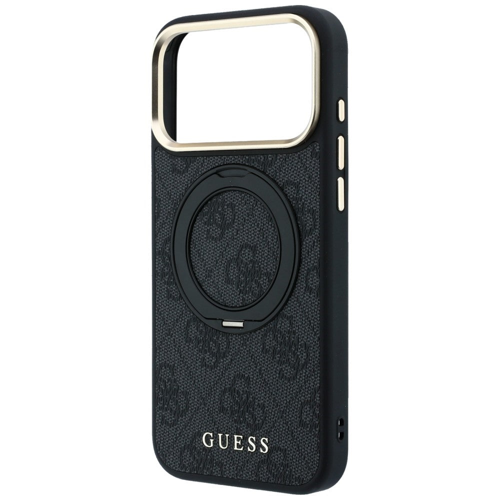 Etui MagSafe do Apple iPhone 18 Pro Max / 17 Pro Max, Guess, Ring Stand Classic Logo, Czarna