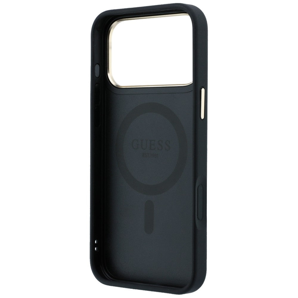 Etui MagSafe do Apple iPhone 18 Pro Max / 17 Pro Max, Guess, Ring Stand Classic Logo, Czarna