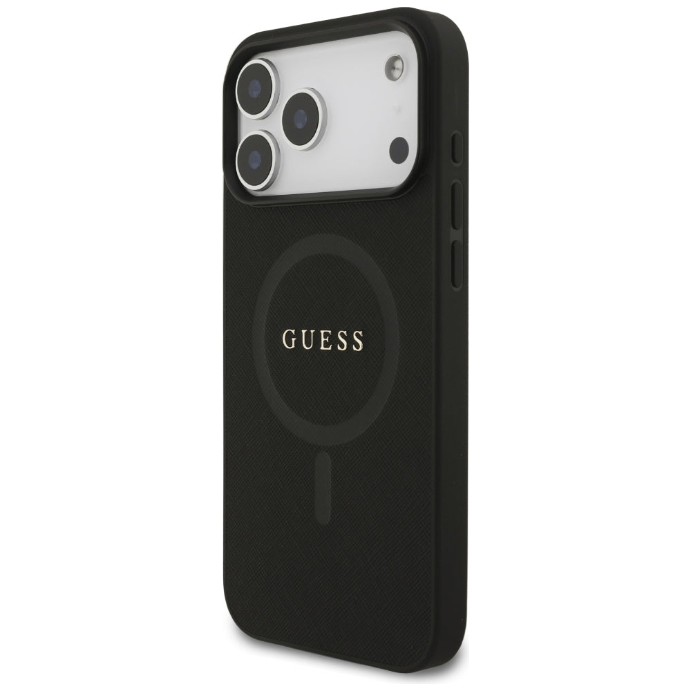 Etui MagSafe do Apple iPhone 18 Pro Max / 17 Pro Max, Guess, Saffiano, czarne