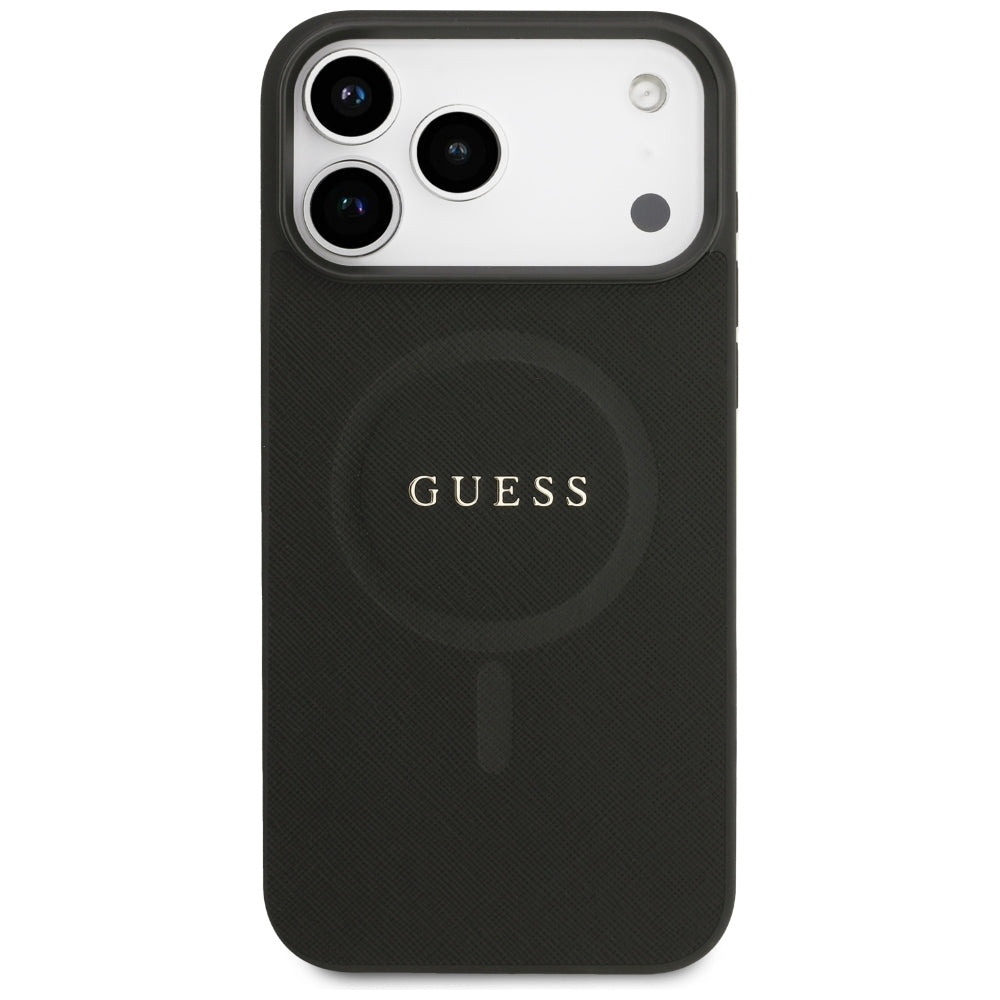 Etui MagSafe do Apple iPhone 18 Pro Max / 17 Pro Max, Guess, Saffiano, czarne