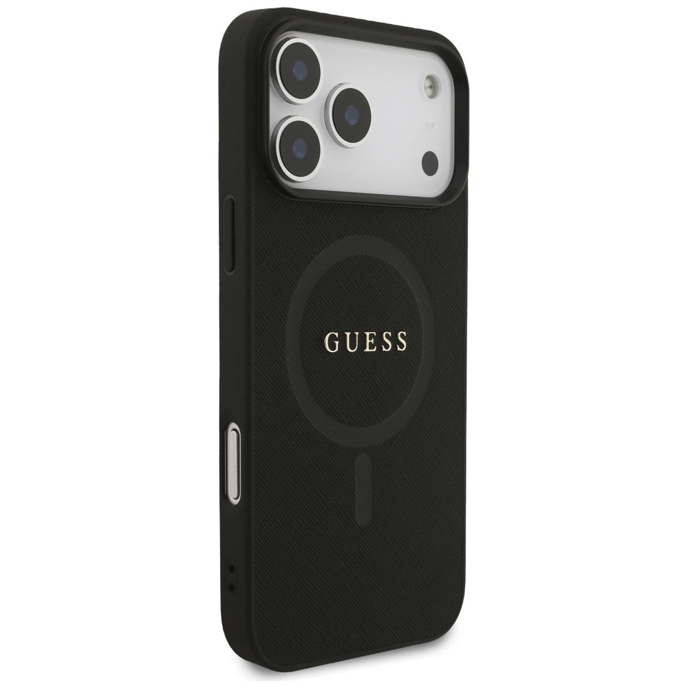Etui MagSafe do Apple iPhone 18 Pro Max / 17 Pro Max, Guess, Saffiano, czarne